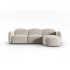 ECKSOFA rechts Blair aus Samt leichtes beige 4 Sitzplätze - Beige, Textil (155/272cm) - Micadoni