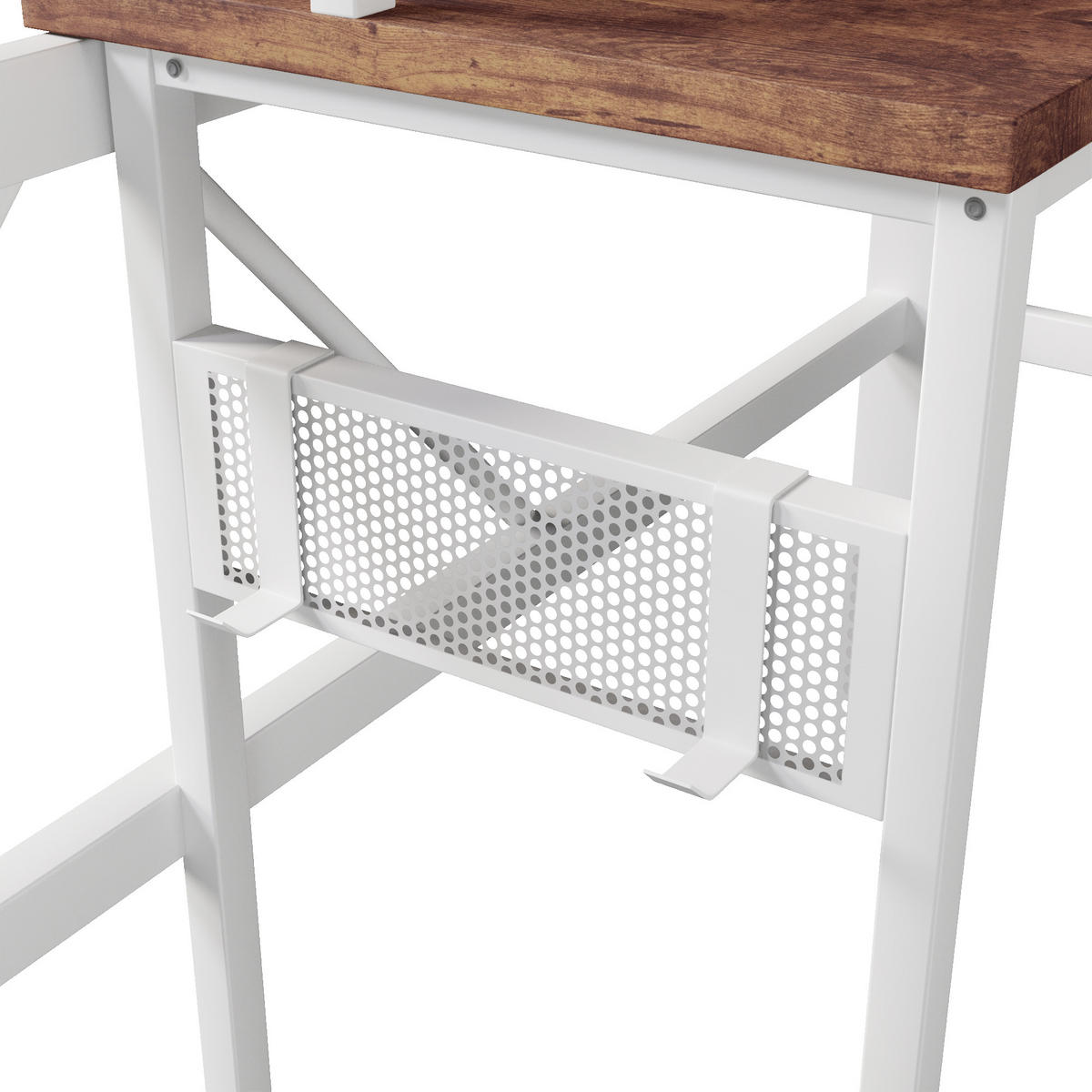 HOCHBETT Eisen 140/200 cm Weiß - Weiß, Metall - Raumix