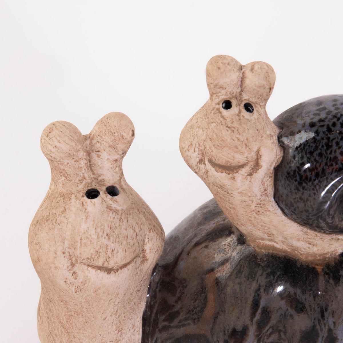 GARTENDEKO Schneckenfigur 10/11 cm - Dunkelgrau, Keramik (10/11/6.6cm)