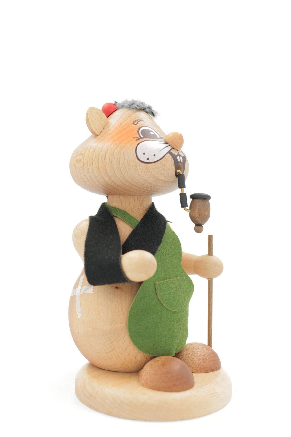 RAUCHFIGUR Hamster Kranker 18 cm - Multicolor, Holz (12/18/0.1cm)