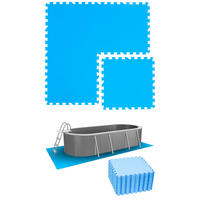 POOLMATTEN 6,6m² 28 EVA Matten 50 cm Blau - Blau, Kunststoff (50/50cm) - eyepower