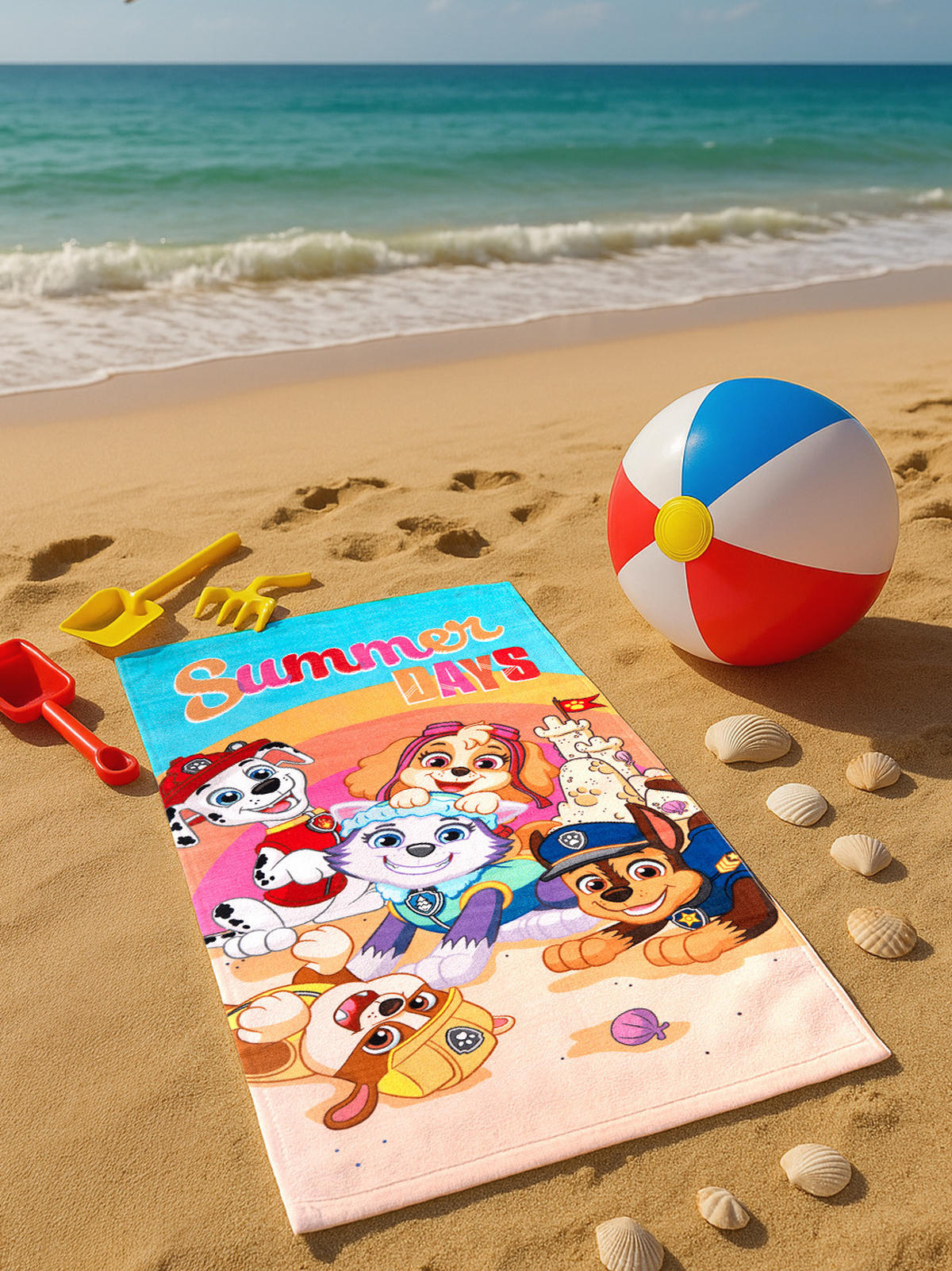STRANDTUCH Paw Patrol Summer Days 140 x 70 cm - Multicolor, Textil (140/70cm) - Paw Patrol