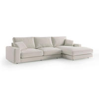 ECKSOFA Harvesty Creme - Creme, Textil (332/92/169cm) - Pillovely