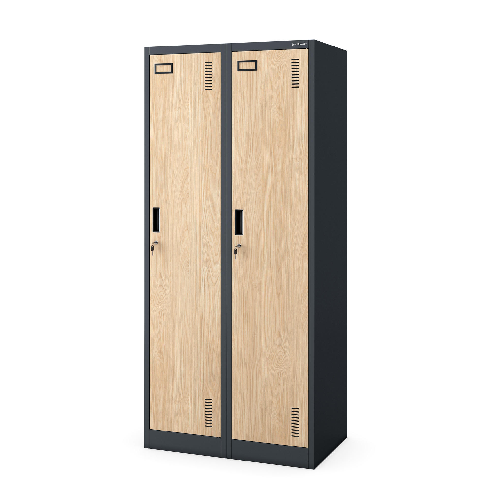 PERSONALSCHRANK KACPER 180x80x50 cm - Anthrazit/Sonoma Eiche, Metall (80/180/50cm) - Jan Nowak