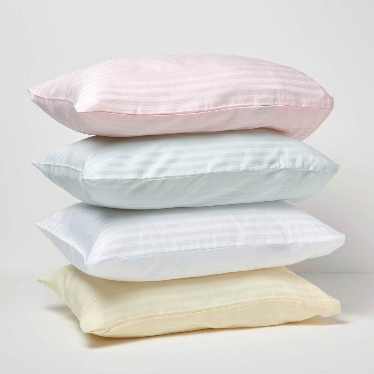 KINDER-KISSENBEZÜGE 2er-Set, Damast-Streifen - Blau, Textil (40/60cm) - Homescapes