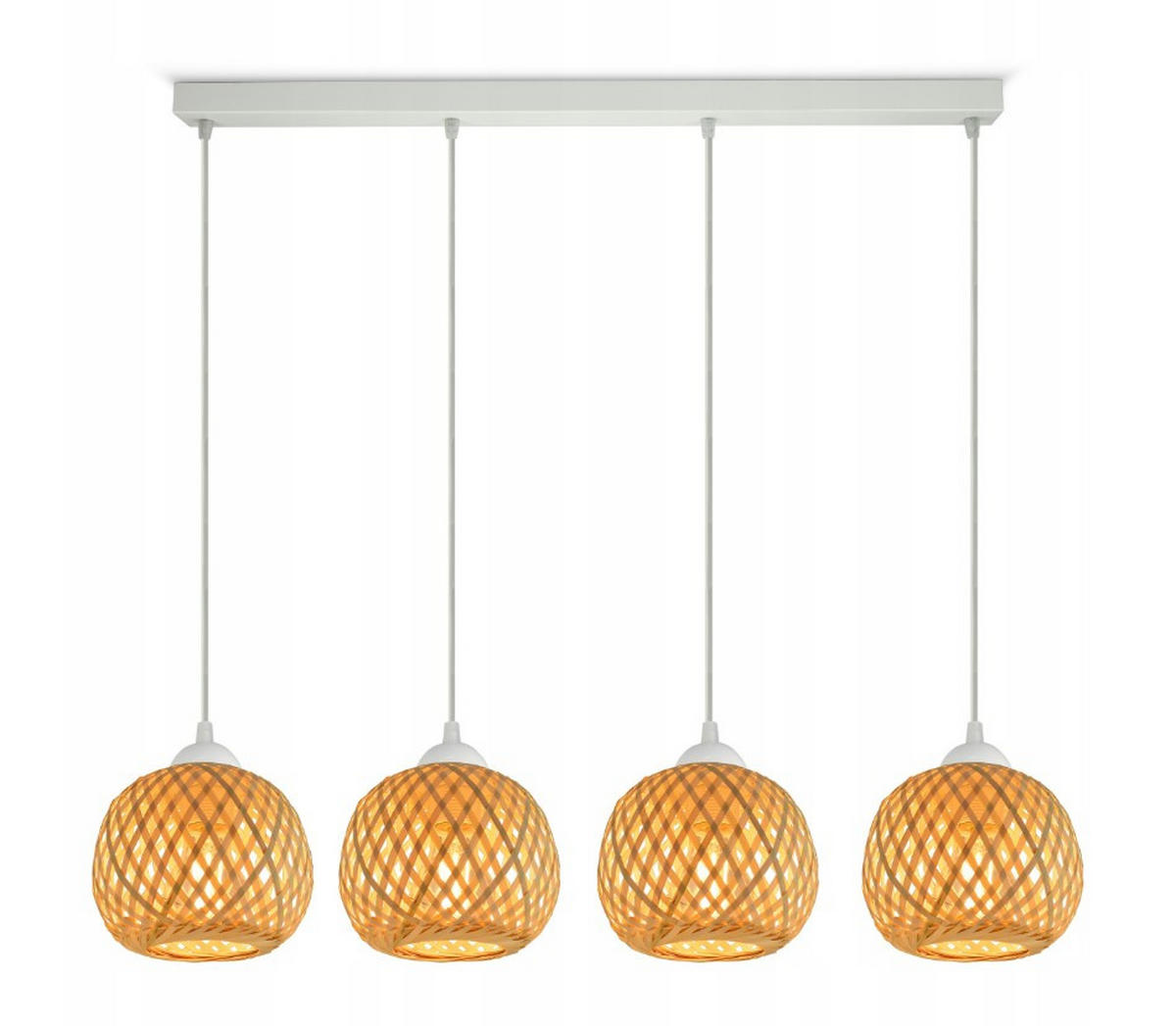 PENDELLEUCHTE BOHO - Beige/Weiß, Glas/Metall (15/90/100cm) - kiki design