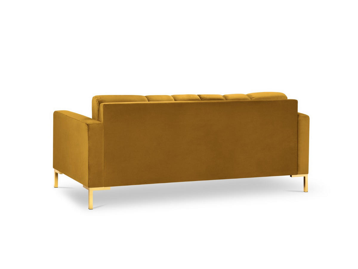 SOFA Mamaia aus Samt gelb 3 Sitzplätze - Gelb, Textil (92/75/177cm) - Micadoni