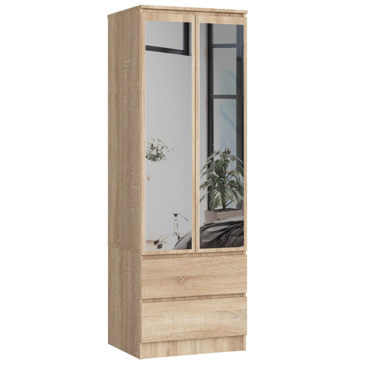 KLEIDERSCHRANK Sonoma Eiche 60x51x180 cm - Sonoma Eiche, Holzwerkstoff (60/180/51cm) - Akord