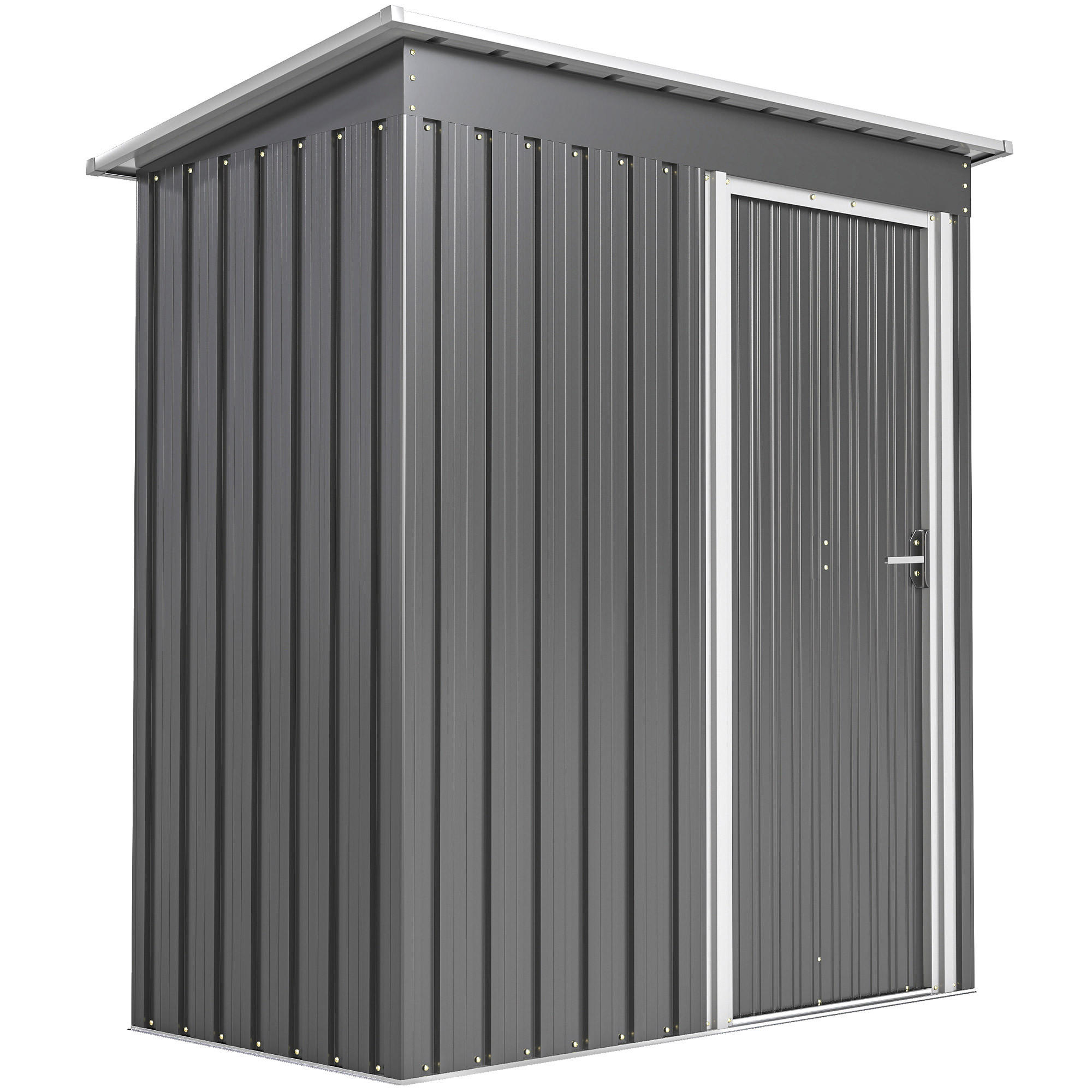 GARTENHAUS Grau 1 Stück - Grau, Kunststoff/Metall (89/182/163cm) - GiPP