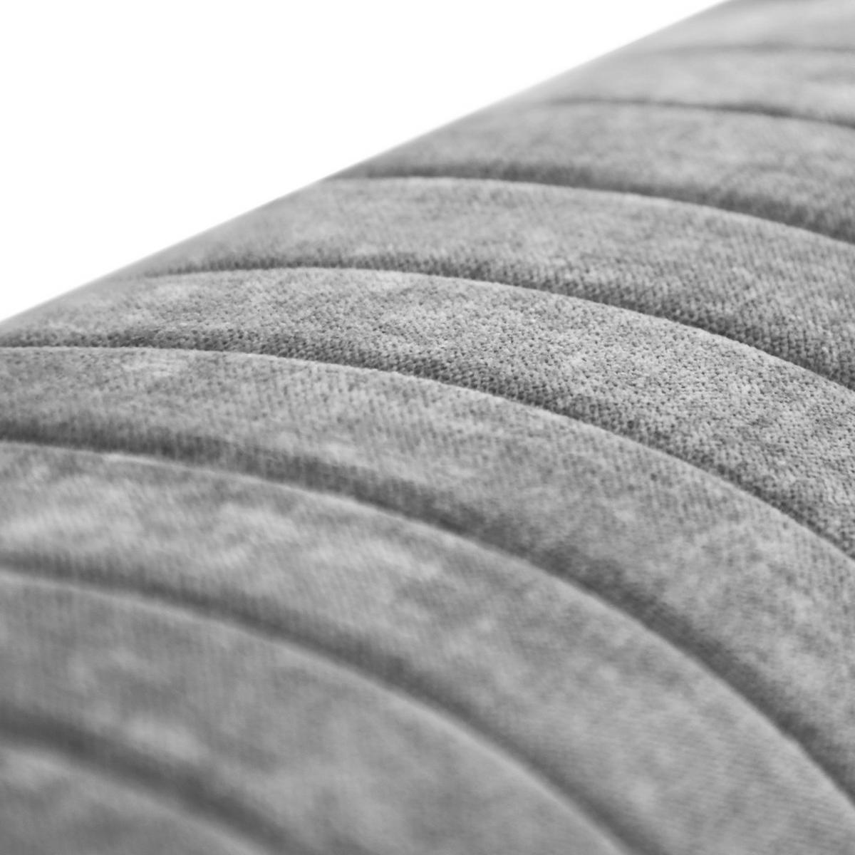 SOFA Venezia 3-Sitzer mit Metallbeinen, hellgrau, 233 cm - Hellgrau/Schwarz, Holzwerkstoff/Metall (223/85/94cm) - Beautysofa