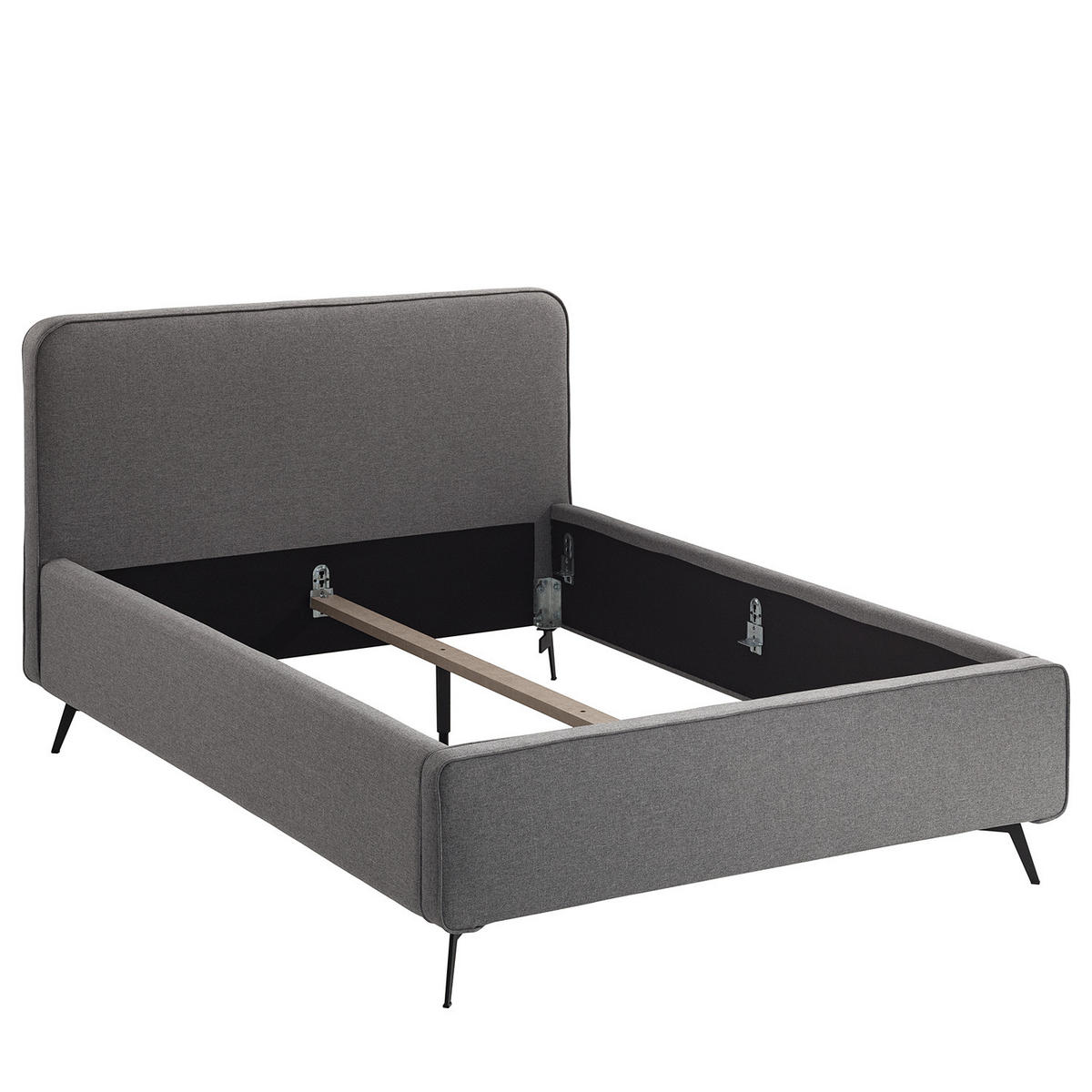 POLSTERBETT - Grau, Textil (140/200cm) - home24