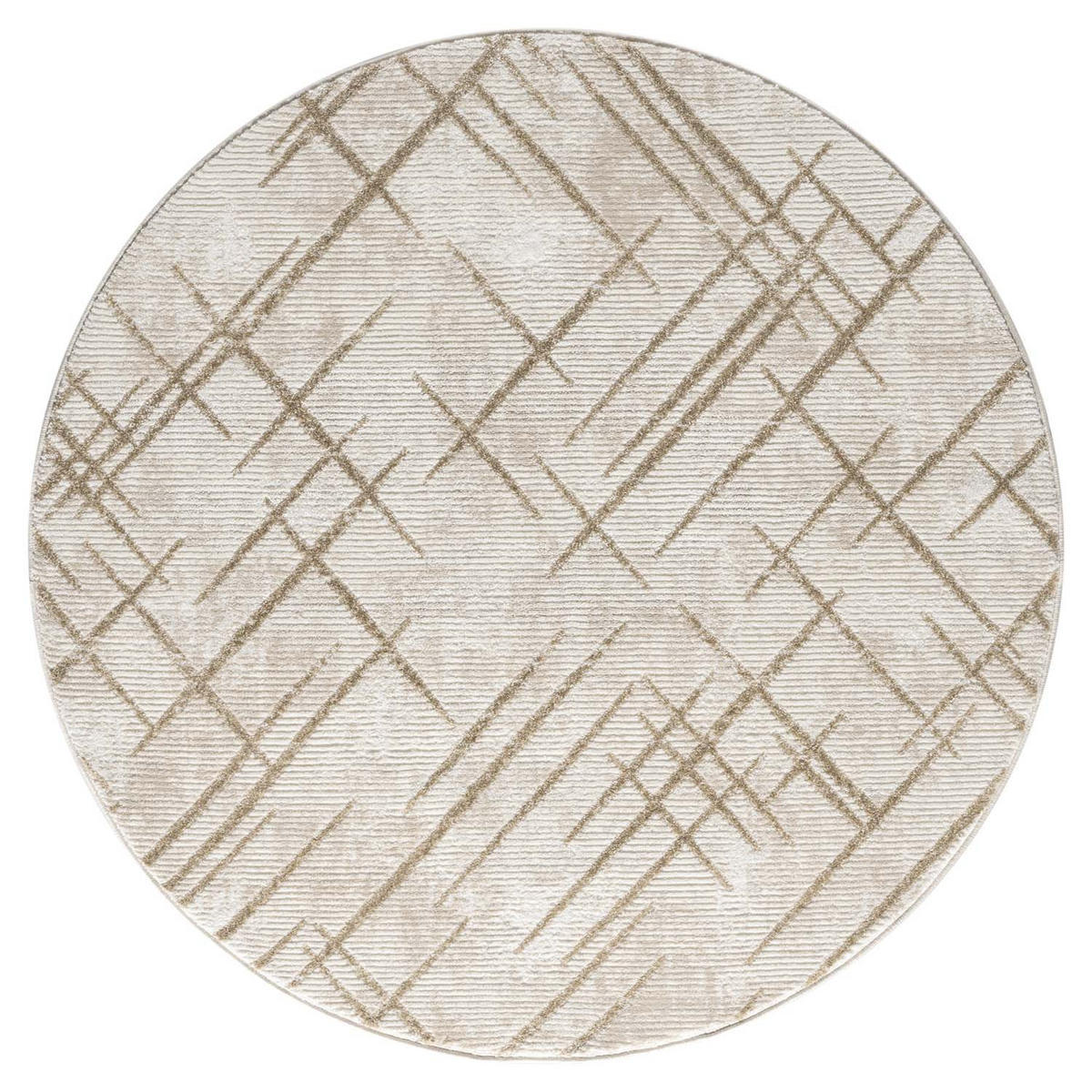 KURZFLOR-TEPPICH Antik 245 Creme 200 cm Rund - Creme, Textil (200/200cm) - carpet city