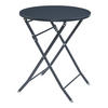 GARTENKLAPPTISCH Sande - Schwarz, Metall (62/62/71cm) - [en.casa]
