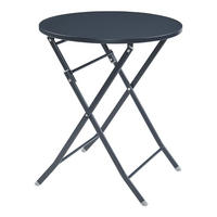 GARTENKLAPPTISCH Sande - Schwarz, Metall (62/62/71cm) - [en.casa]