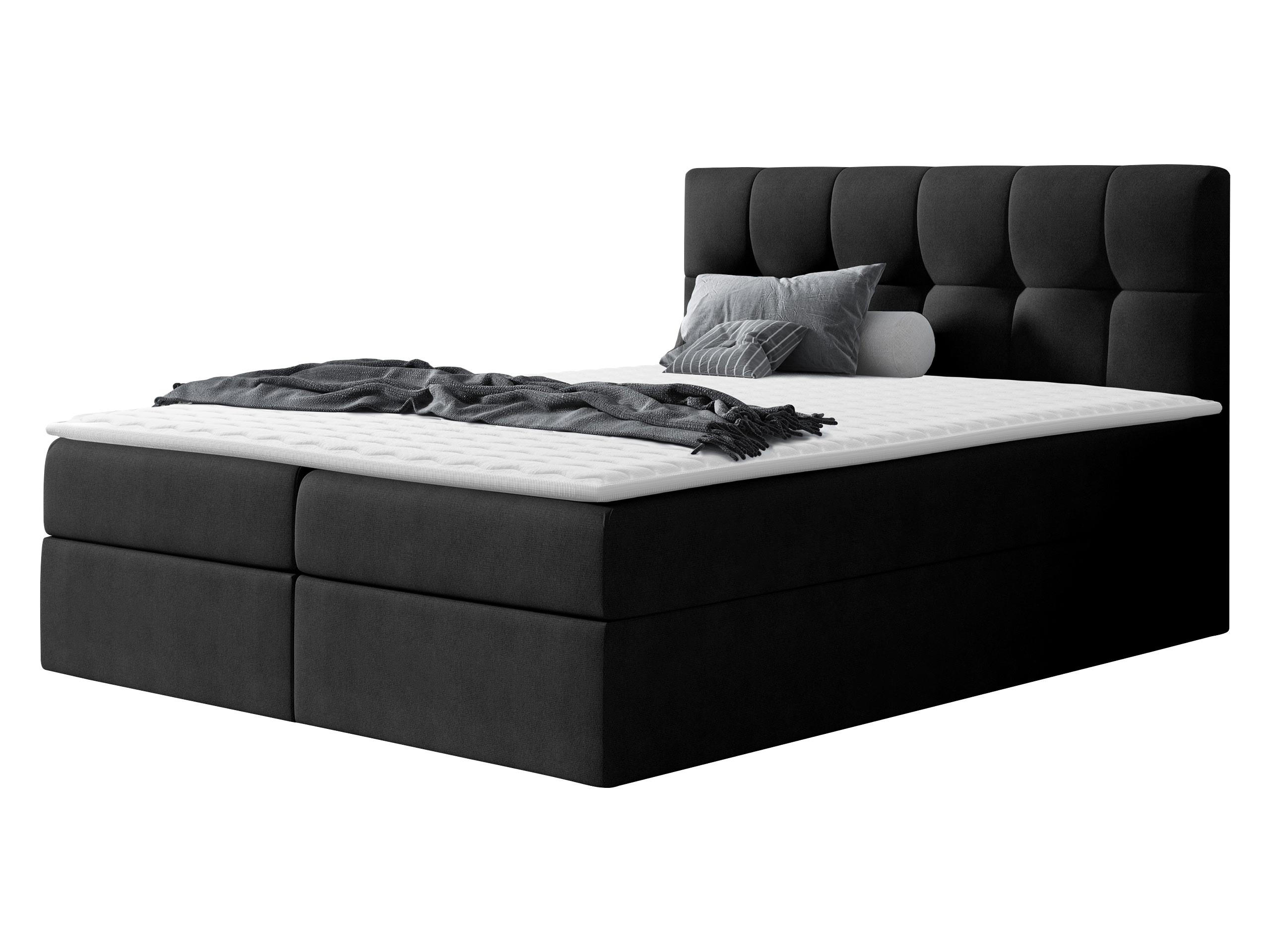 Mirjan24 Boxbett Schwarz 120x200 cm