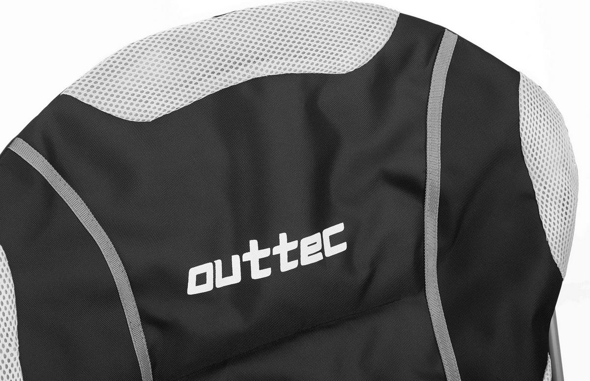 CAMPINGSESSEL bis 130 kg, mit Getränkehalter und Tragetasche - Schwarz, Textil/Metall (89/104/56cm) - Outtec