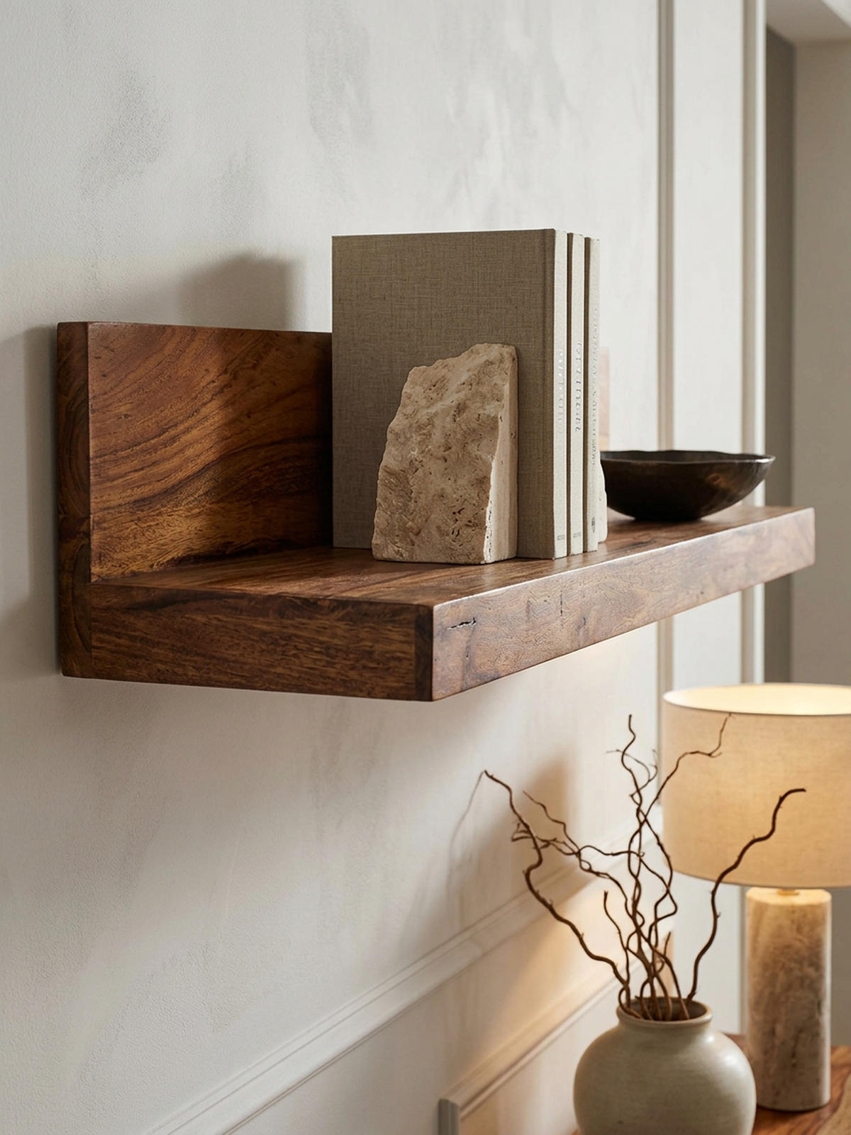 WANDREGAL NAKO Massivholz Flexibles Design Landhausstil, Braun 80x23x17 cm - Braun, Holz (80/17/23cm) - KADIMA DESIGN