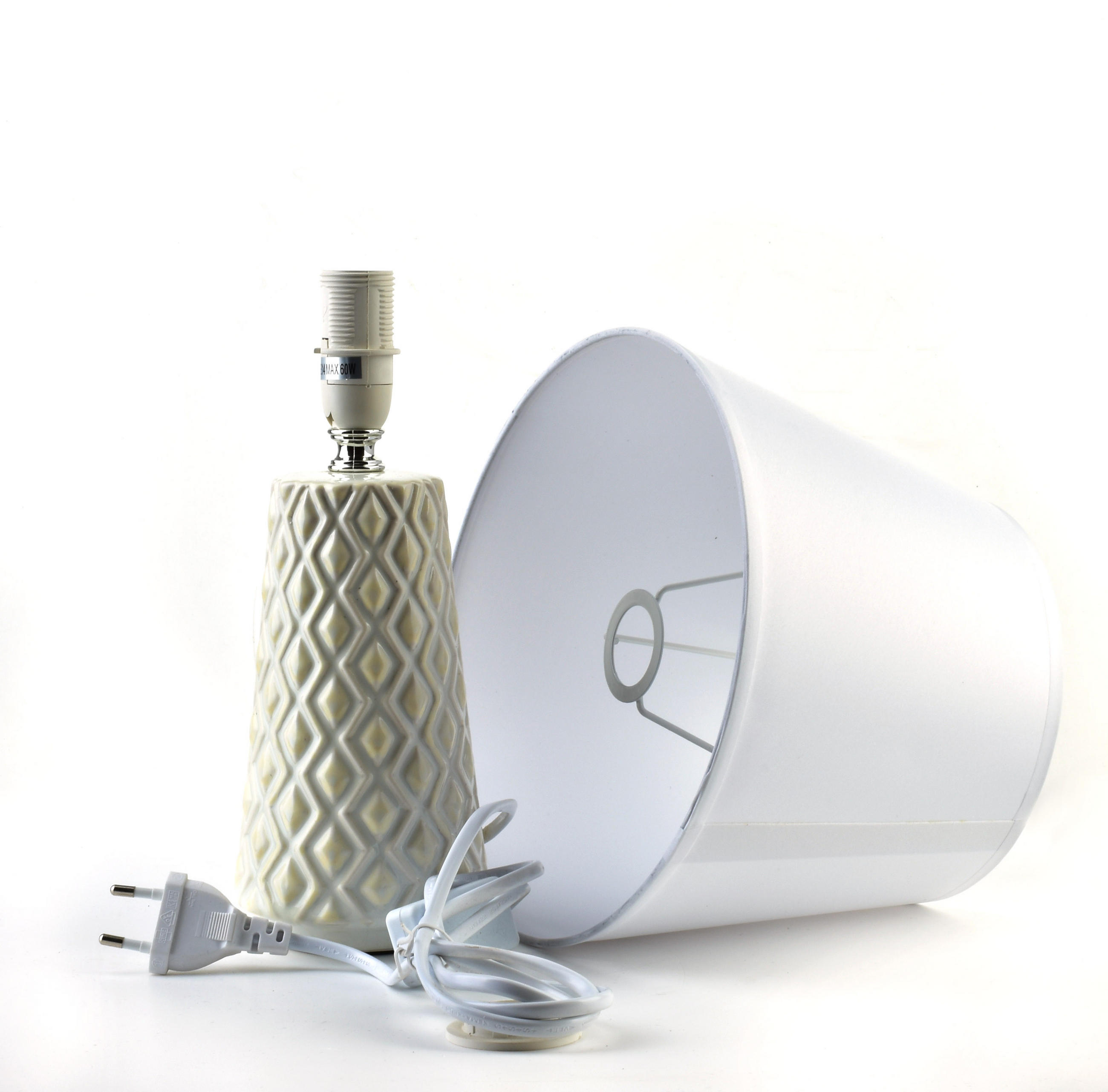 TISCHLAMPE Leti Beige 10/10/24 cm Keramik - Beige, Keramik (10/10/24cm) - Mondex