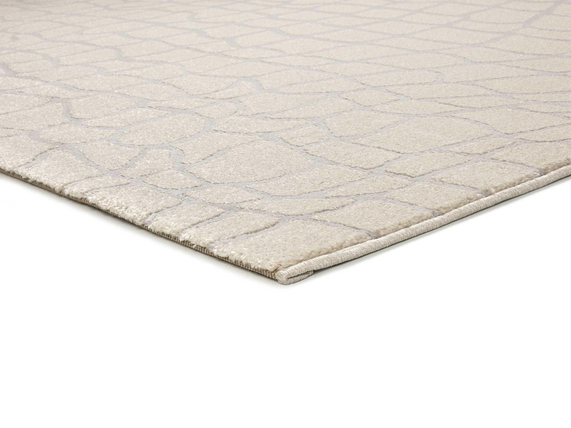 WEBTEPPICH creme und grau Baresa 133/190 cm - Creme/Grau, Naturmaterialien/Textil (133/190cm) - Atticgo