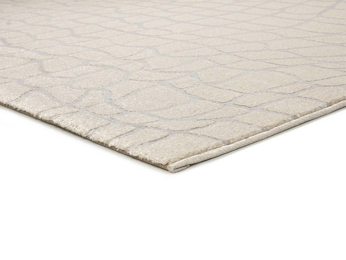 WEBTEPPICH creme und grau Baresa 133/190 cm - Creme/Grau, Naturmaterialien/Textil (133/190cm) - Atticgo