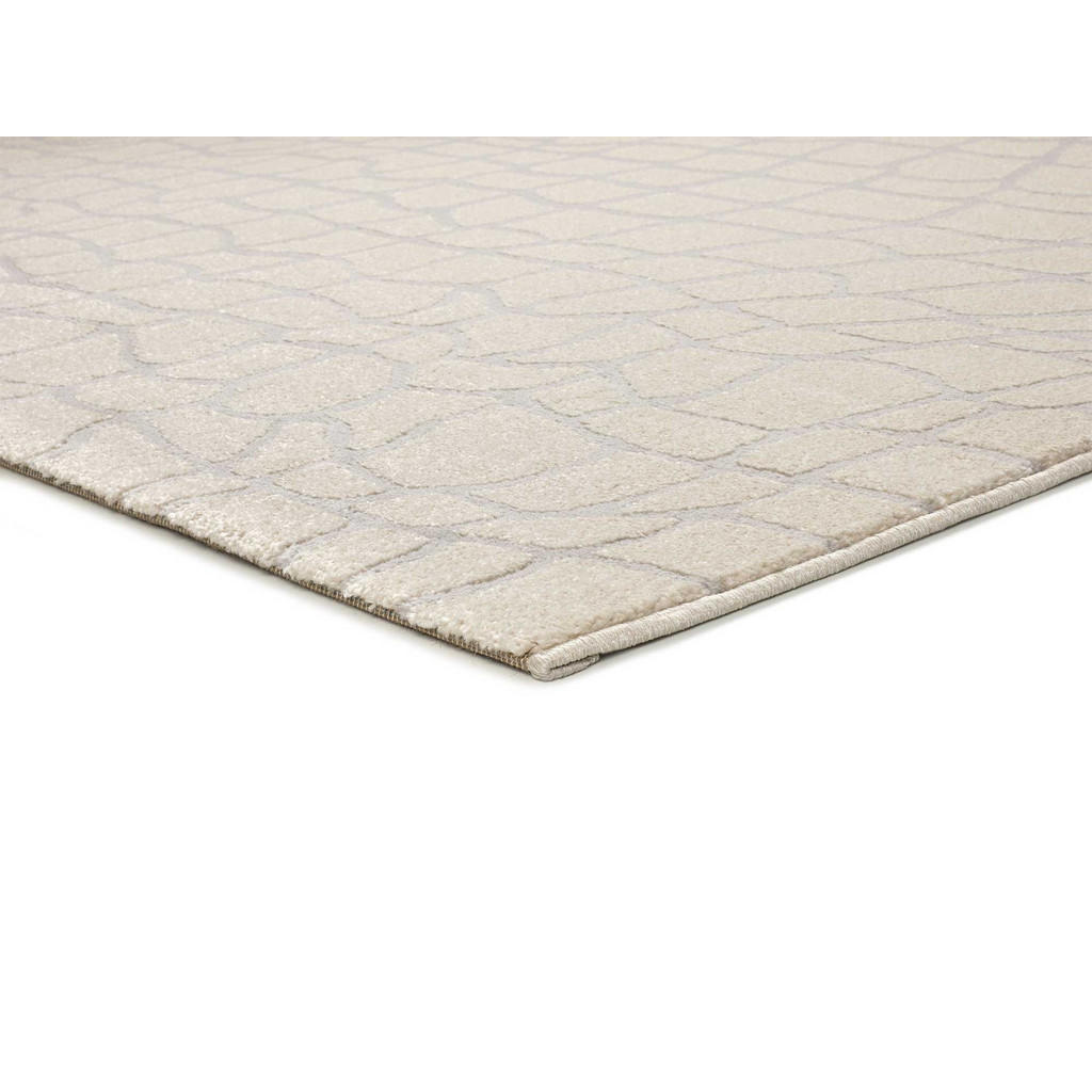 Thumbnail - Atticgo Webteppich, Creme, Grau, Textil, Abstrakt, Rechteckig, 133x190 cm, Oeko-Tex® Standard 100, für Fußbodenheizung g...