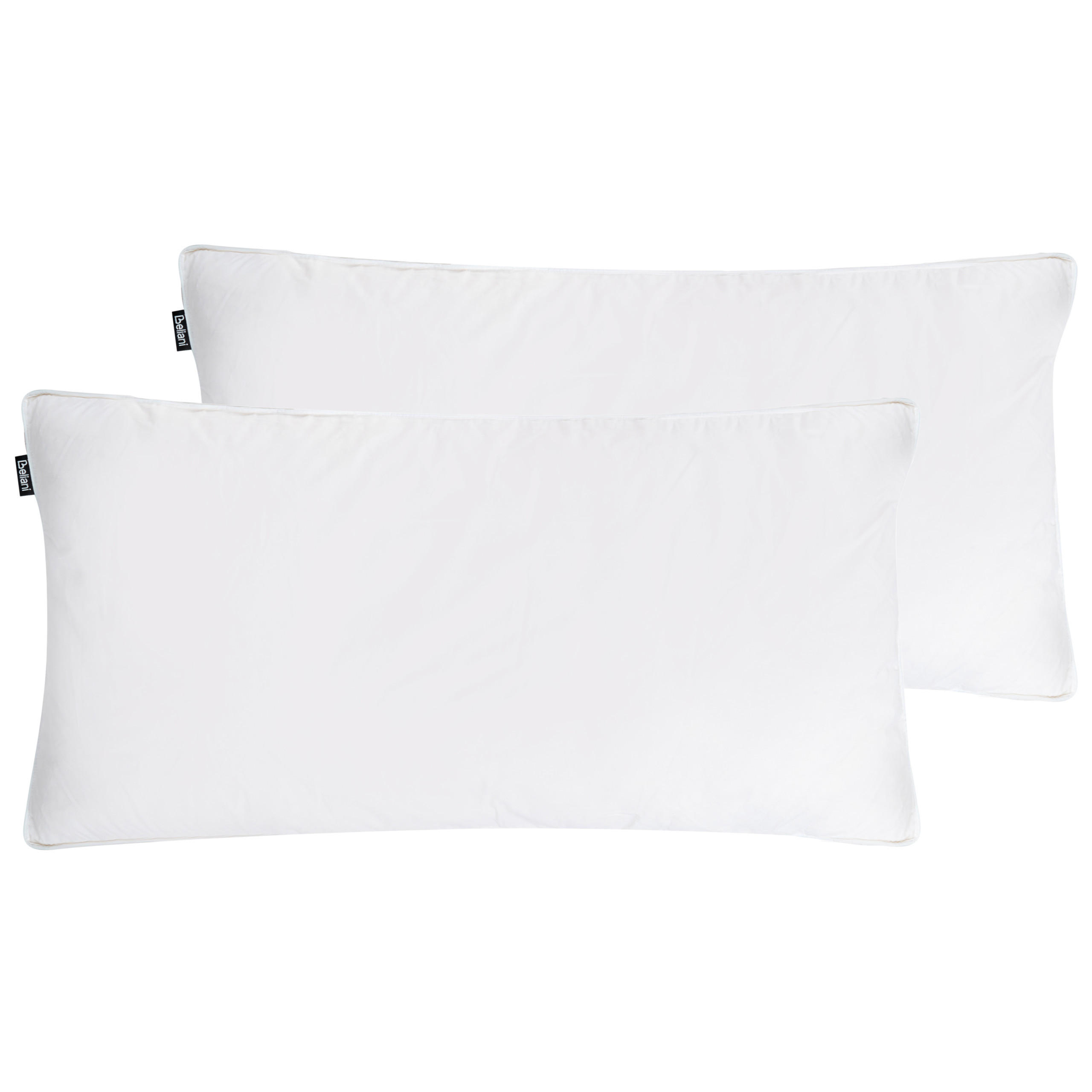 KOPFKISSEN 2er-Set Weiß 40/80 cm Feldberg - Weiß, Naturmaterialien (80/40cm) - Beliani
