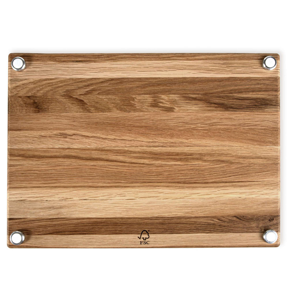 SCHNEIDEBRETT Solida - Eichefarben/Braun, Holz (25/35cm) - KONSIMO®
