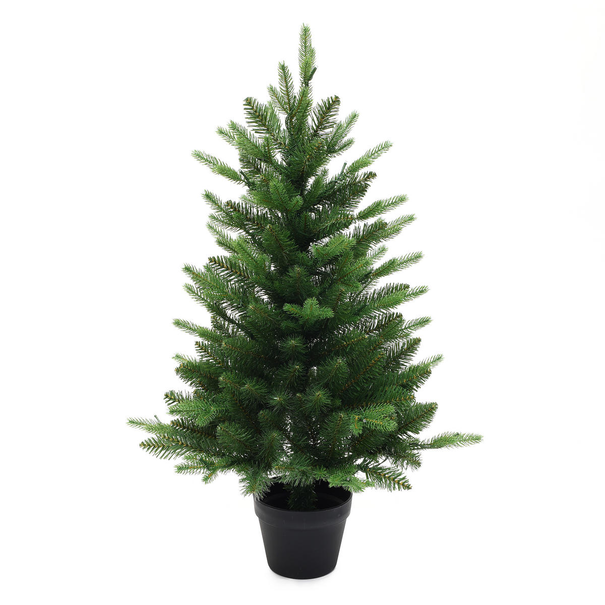 KÜNSTLICHER Weihnachtsbaum 90 cm mit Beleuchtung und Timer - Grün, Kunststoff (93cm) - Hometopia