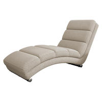 RELAXLIEGE Holiday Premium - Sandfarben/Chromfarben, Holz/Textil (62/84/180cm) - MIRJAN24