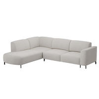 ECKSOFA TORIN Chenille-Stoff in Creme - Creme, Holzwerkstoff/Kunststoff (277/218cm) - Idohome