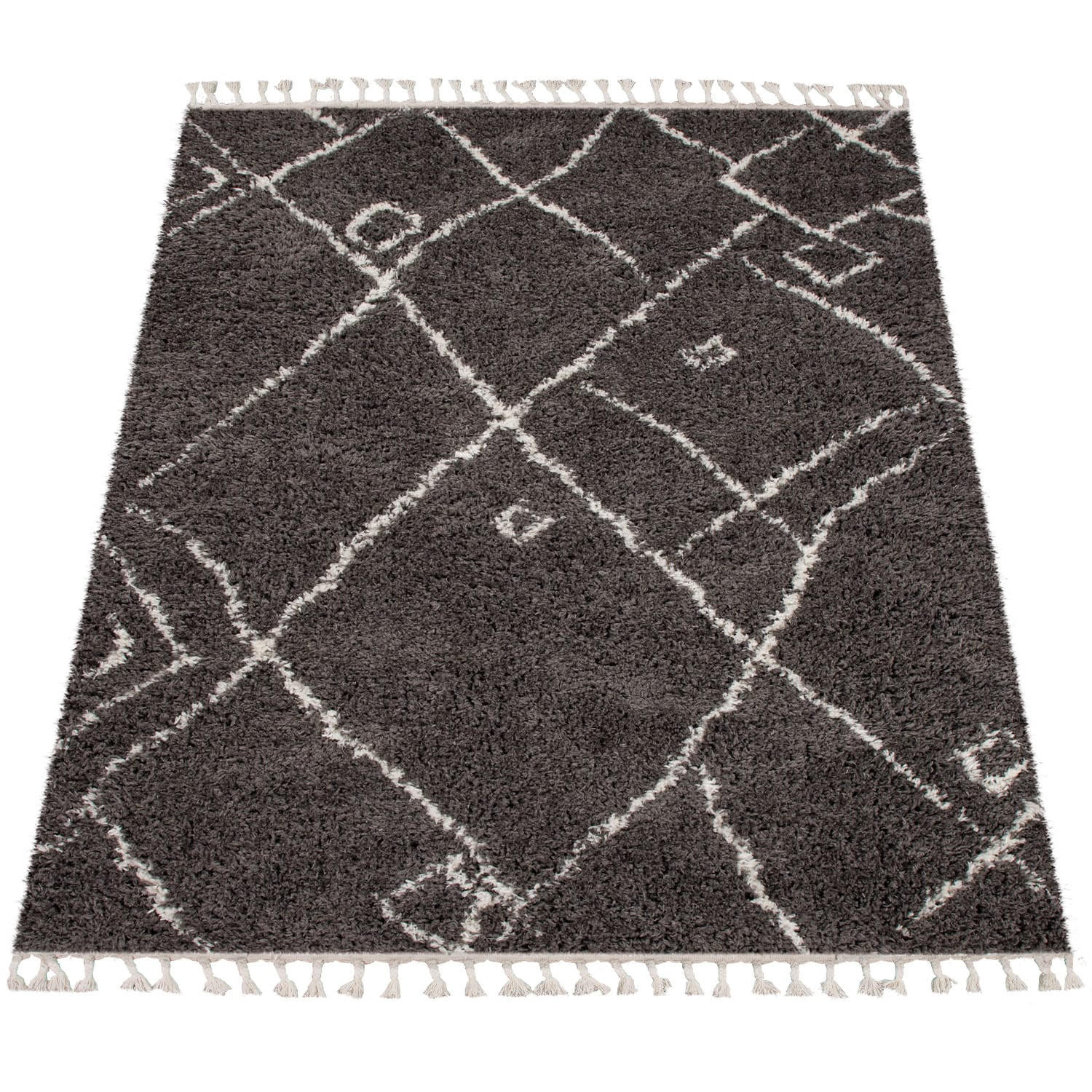 HOCHFLORTEPPICH 140/200 cm Orebro 171 - Anthrazit, Kunststoff (140/200cm) - Paco Home