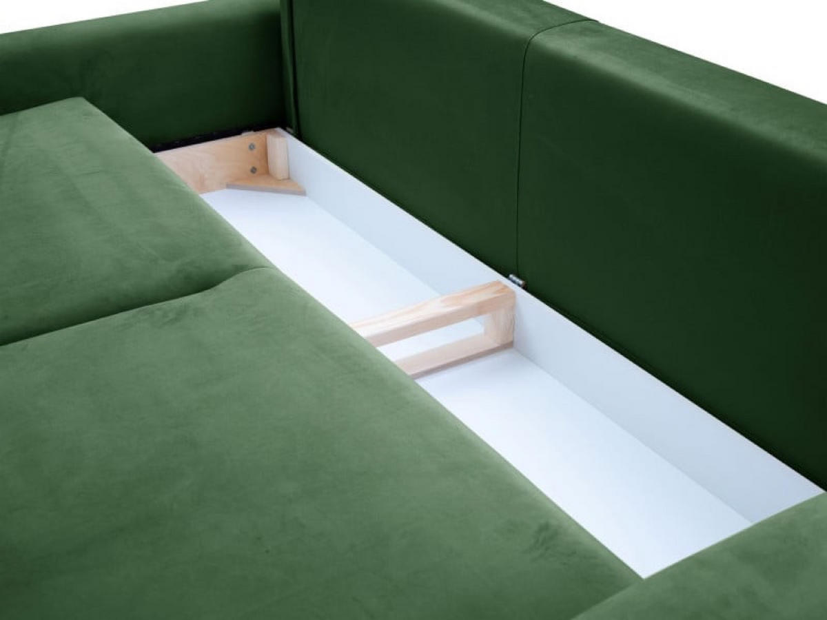 SOFA Butelkowa Grün ANES Ausziehbar Drei-Sitzer - Grün, Textil (244/92/102cm) - Sepro Meble