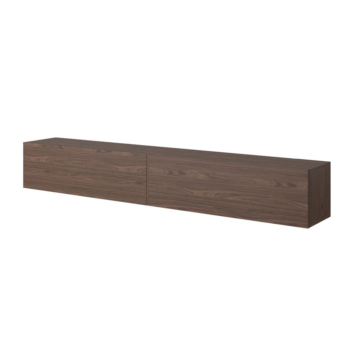 TV stolík Bisira orech 200/30/32 cm - tmavohnedá, kompozitné drevo (200/30/31.6cm) - Selsey