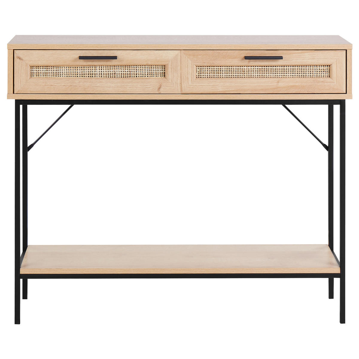 KONSOLENTISCH Heller Holzfarbton Pasco - Hellbraun, Holzwerkstoff (29/100/81cm) - Beliani