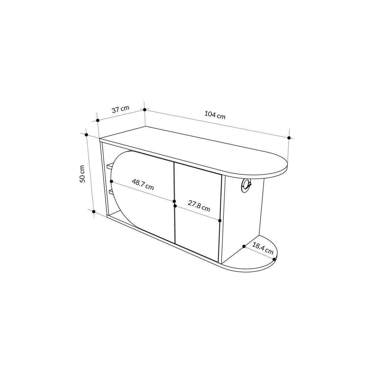 SCHUHAUFBEWAHRUNG 2 Türen B104 cm – NOVA - Weiß, Holzwerkstoff (37/50/104cm) - Calicosy