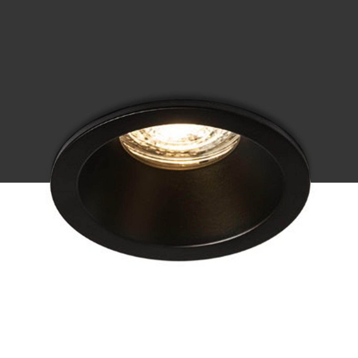 EINBAULEUCHTE BERMUDA Schwarz 15 W IP65 - Schwarz, Metall (85/85/12cm) - Rendl