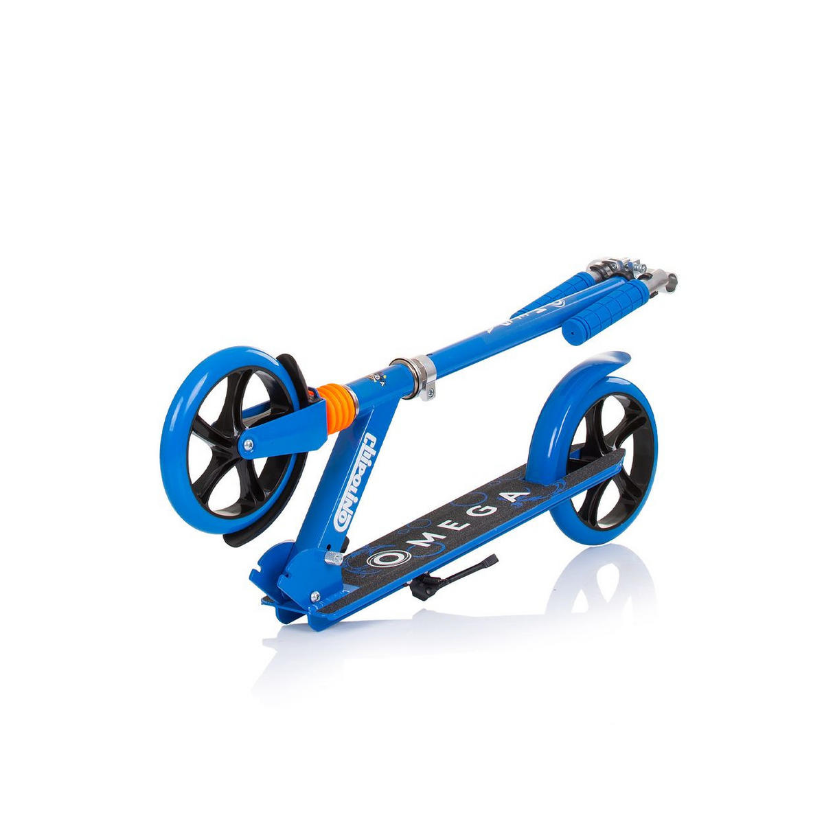 KINDERROLLER Omega blau ABEC-7 Lager verstellbar faltbar Bremse - Blau, Metall (80/34/90cm) - Chipolino