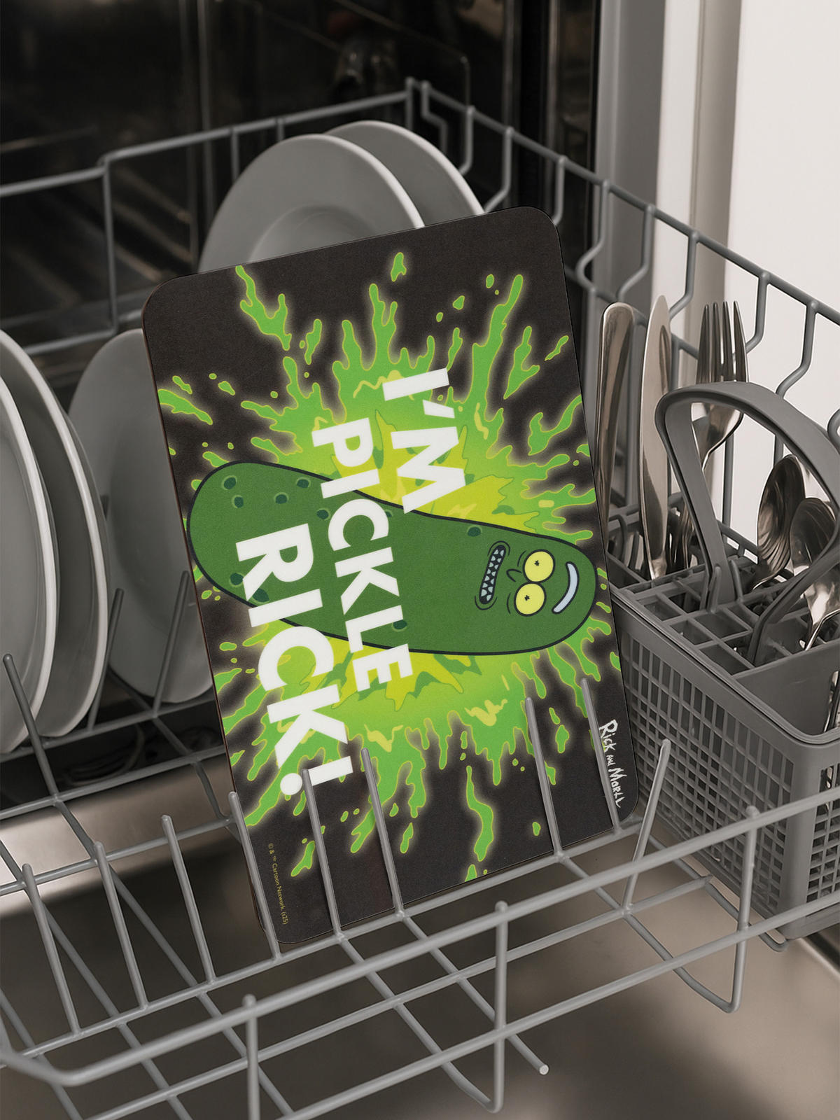 BRETTCHEN Rick and Morty I'm Pickle Rick Grün 14,5 x 23,5 cm - Schwarz, Kunststoff (14.5/23.5cm) - United Labels