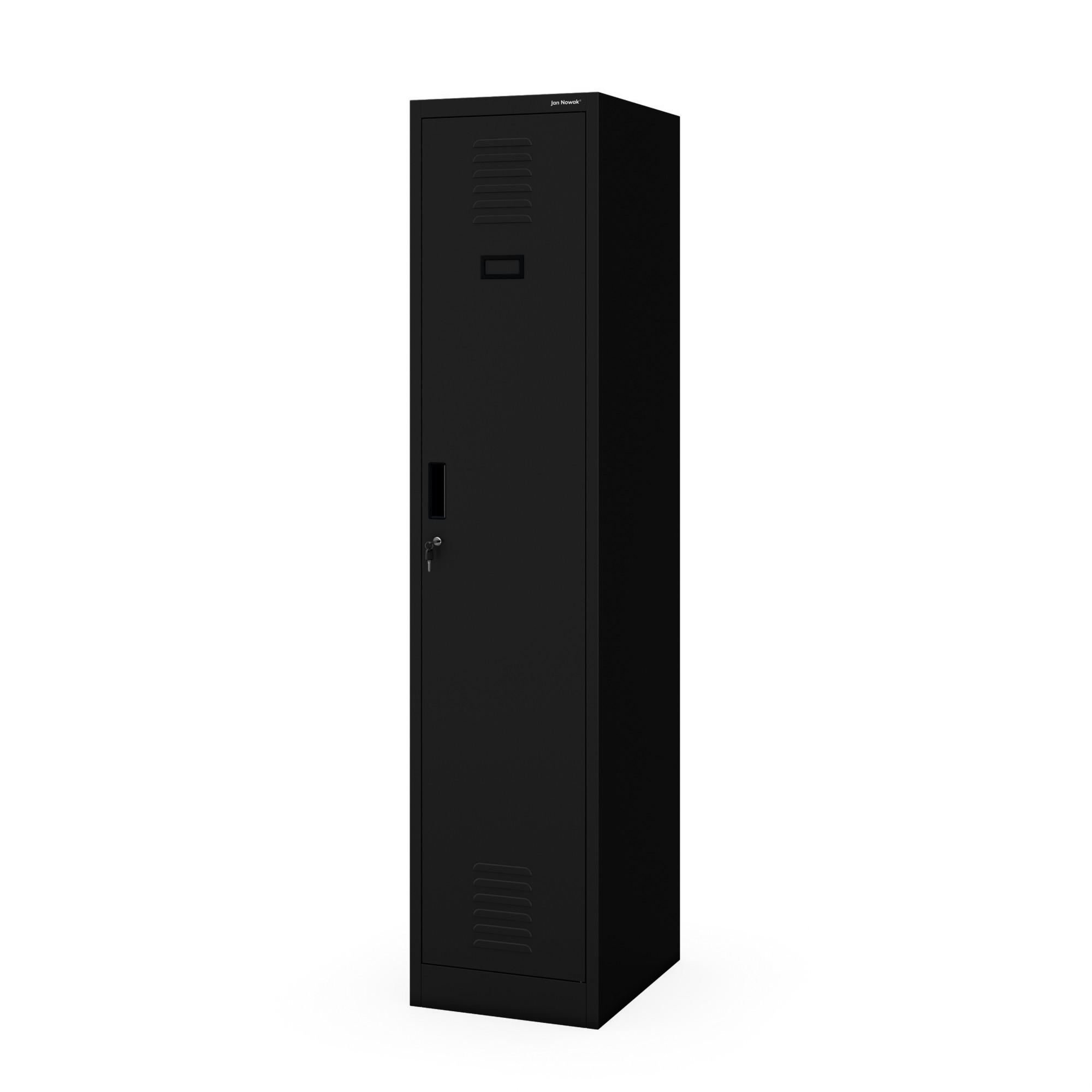 METALL-ARBEITSSCHRANK KACPER 1 Plus - Schwarz, Metall (40/180/50cm) - Jan Nowak