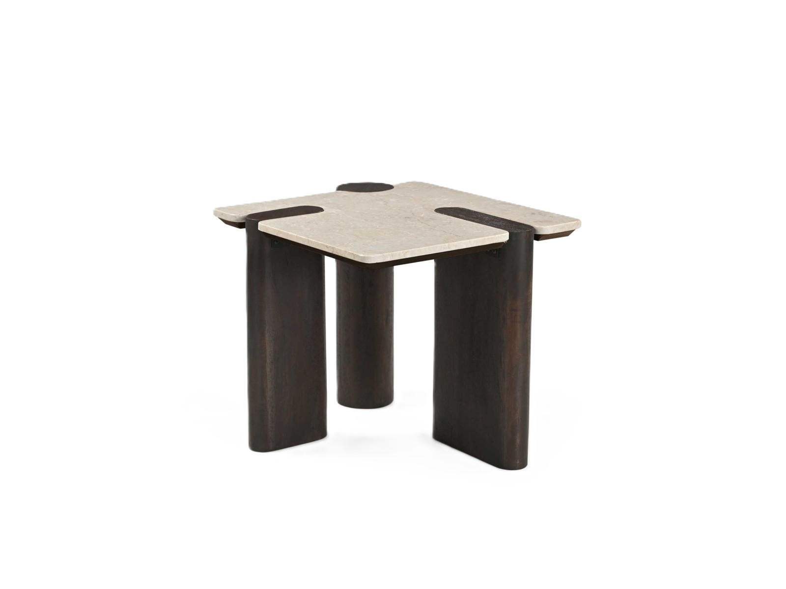 COUCHTISCH Maeve Mangoholz 57 cm / 50 cm Dunkelbraun - Dunkelbraun, Holz (50/57/45cm) - Villa Möbel