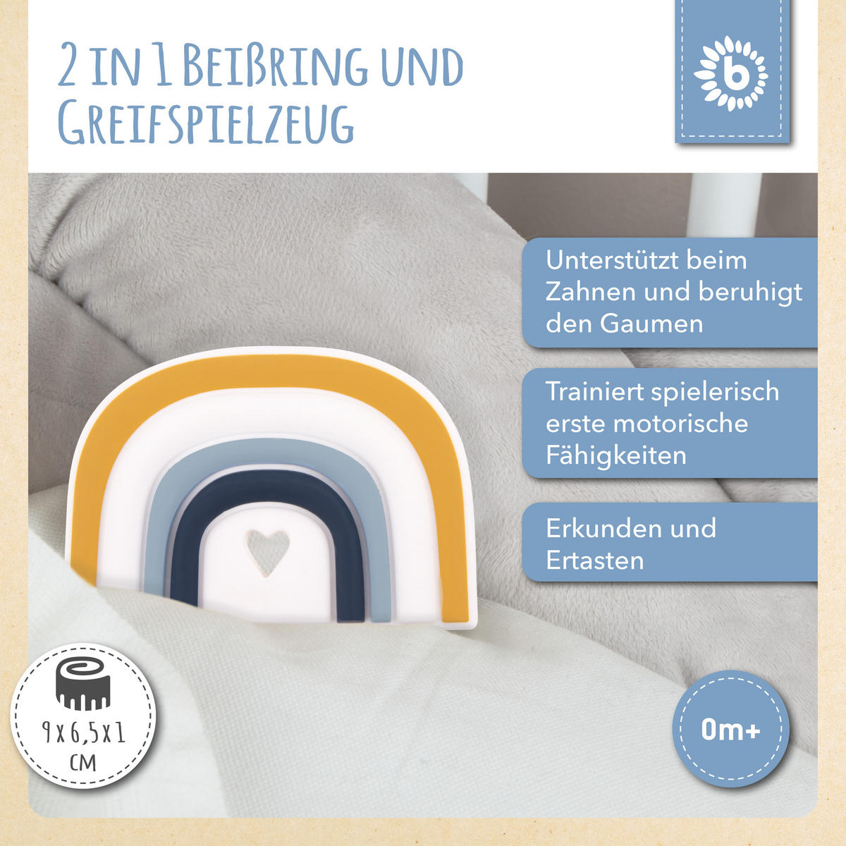 BEISSRING Silikon Tor - ab Geburt - Multicolor, Kunststoff (7/10cm) - Bieco Spielwaren