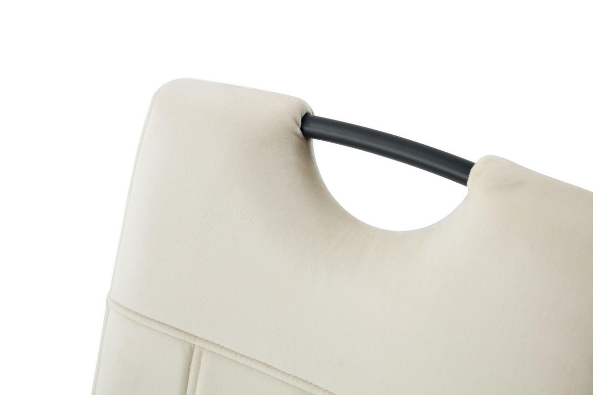 SCHWINGER-STUHL 2er Set Lyon Stühle in Creme - gemütliches Design - B/H/T: 43x98x61 cm - Creme, Textil (61/98/43cm)