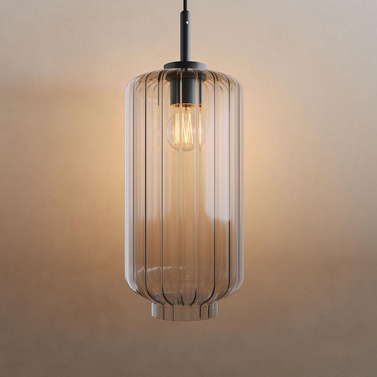 GALERIELEUCHTE Velo 5m Abhängung Klar Ø 18cm - Klar, Glas (18/18/33cm) - s.luce