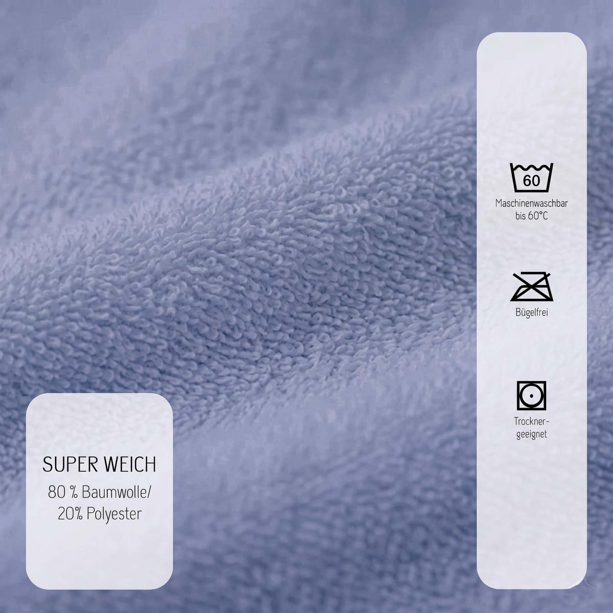 SPANNBETTTUCH Premium Frottee blau, 90x190 cm - 100x200 cm - Blau, Textil (100/200cm) - biberna