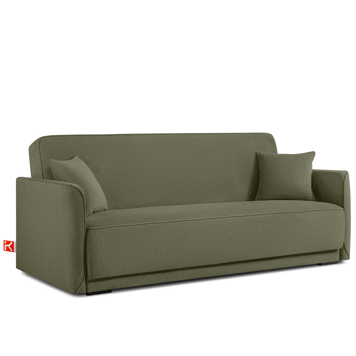 EINZELSOFA LIRIS, 3 Personen, Oliv - Olivgrün, Holz/Holzwerkstoff (208/91/98cm) - KONSIMO®