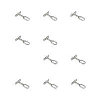 MITTELSTÜTZEN für Garderobenstange, Zamak, Vernickelt 10er-set - Nickelfarben, Kunststoff (10/4/16cm) - EMUCA