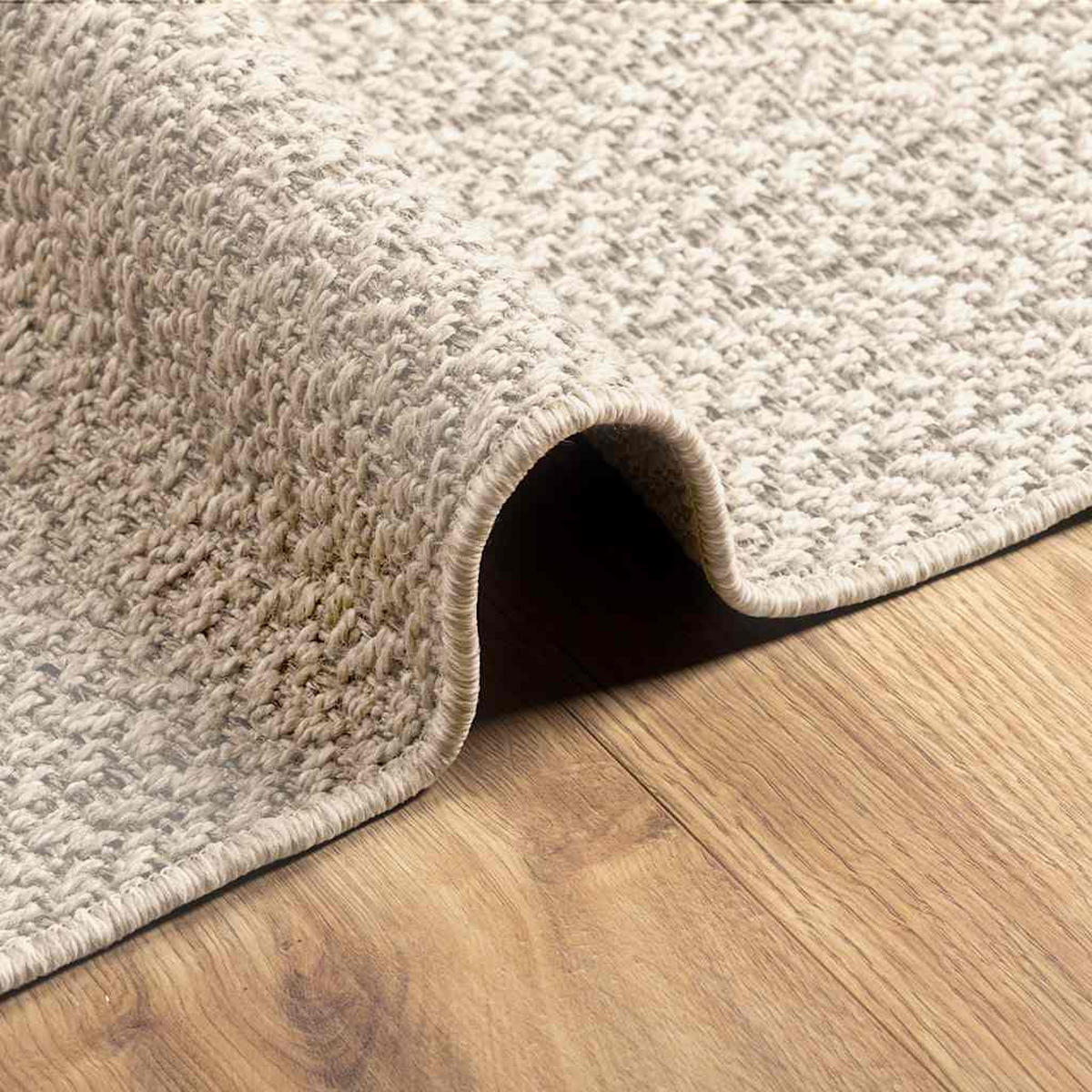 TEPPICH Zizur Creme 240/240 Cm Jute-Optik Indoor Und Outdoor - Creme, Kunststoff (240/240cm) - vidaXL