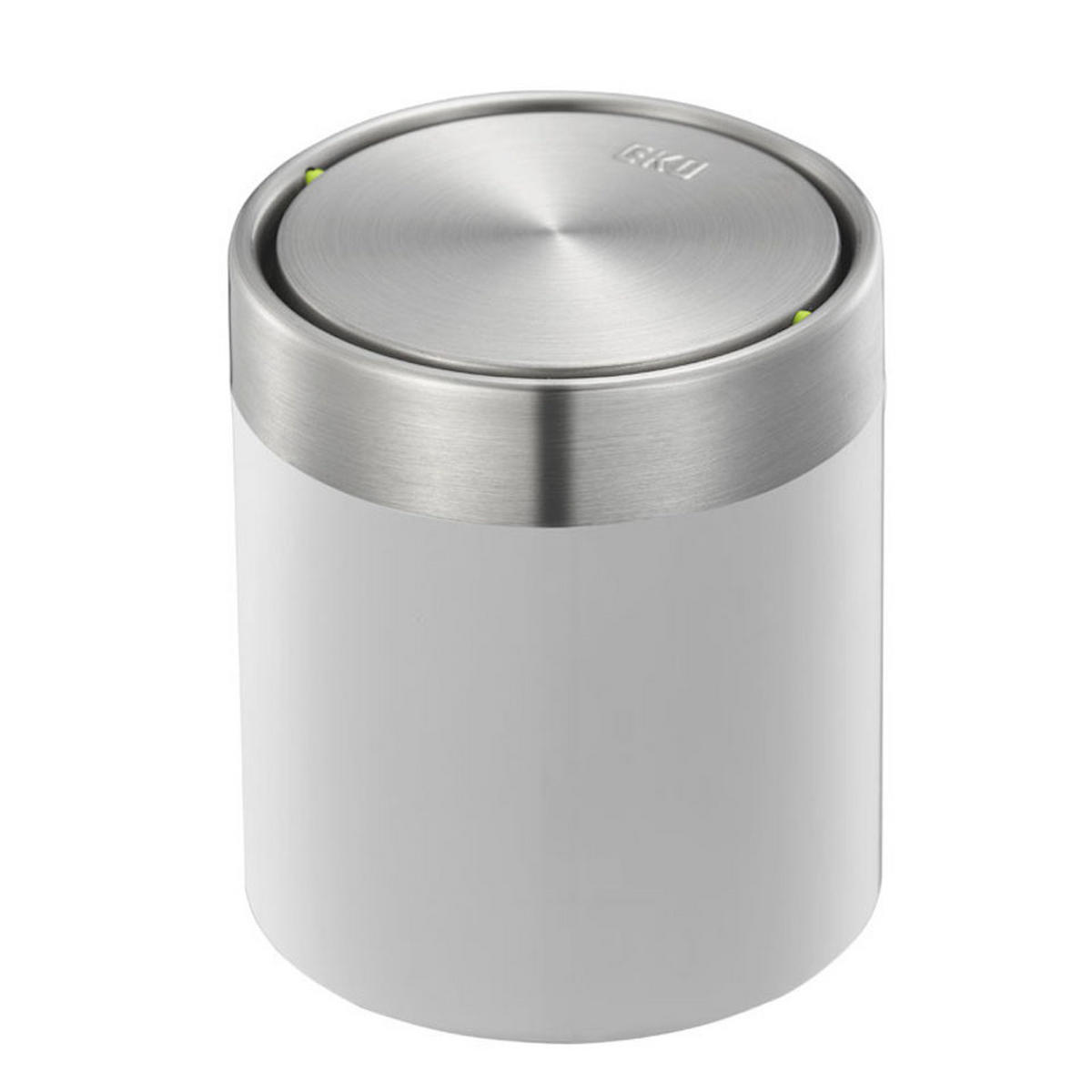 MÜLLEIMER 1,5 Liter 13,8x12 cm Edelstahl & Weiß - Weiß, Metall (12/13.8/12cm) - PROREGAL