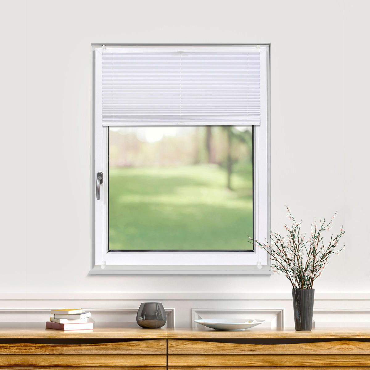 PLISSEE Thermo Basic 75 x 210cm Klemmfix ohne Bohren - Weiß, Textil (75/210/210cm) - Deco-Raum