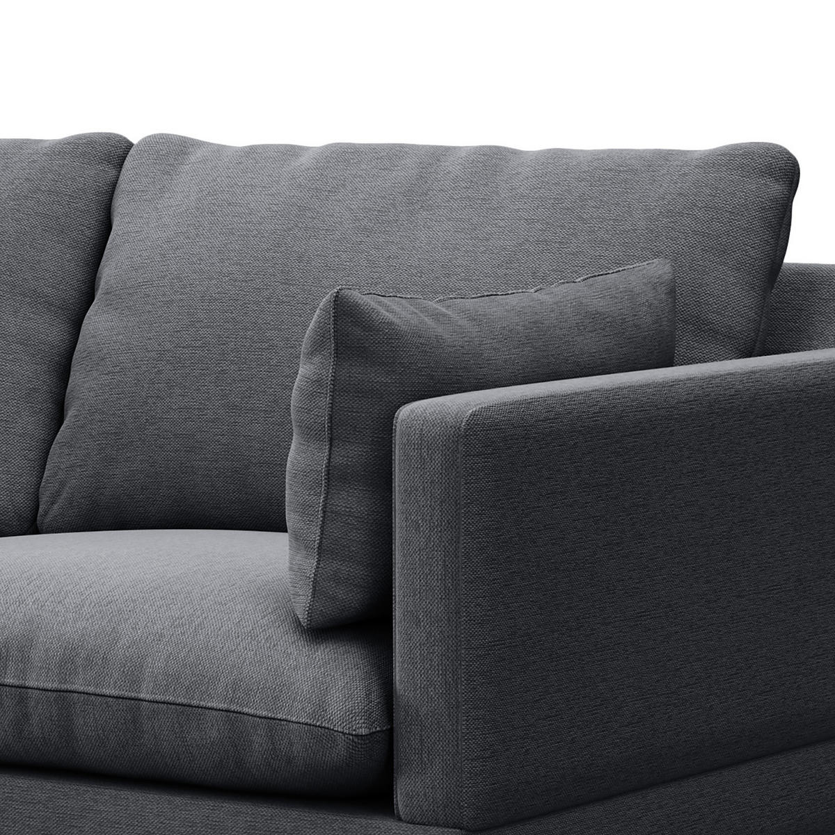 2-SITZER SOFA - Webstoff - Grau, Buchenholz/Textil (162/83/85cm) - home24